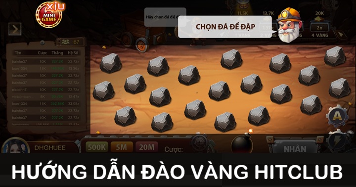 Hướng dẫn game thủ Đào Vàng Hitclub