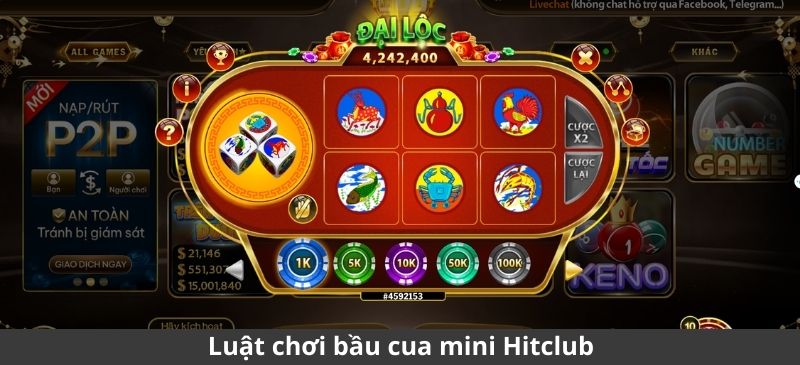 Luật chơi bầu cua mini hitclub mới nhất
