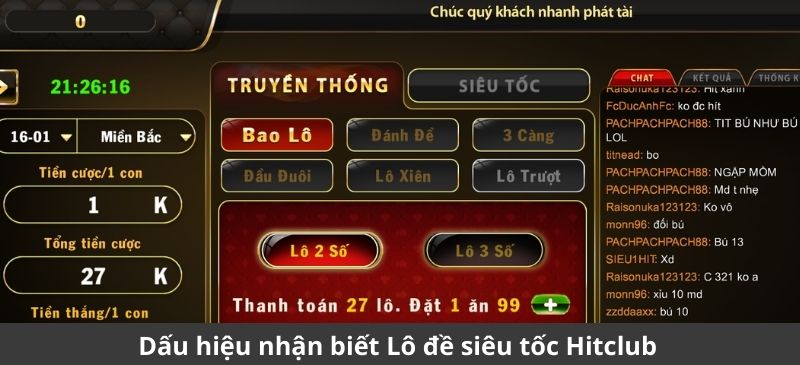 Dấu hiệu nhận biết Lô đề siêu tốc Hitclub chính xác